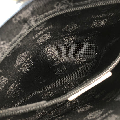 LOEWE Logo Motif Embossed Round Leather Two-way  Handbag Shoulder bag Sky blue Vintage 64bpxh
