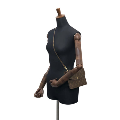 LOUIS VUITTON Monogram Shoulder bag Brown Vintage aaa5yj