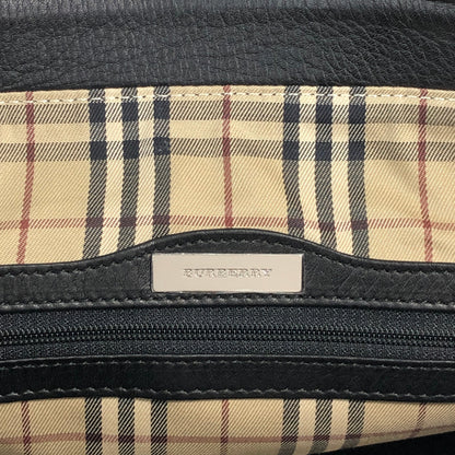 BURBERRY Front Buckle Shoulder bag Black Vintage tpmx3y