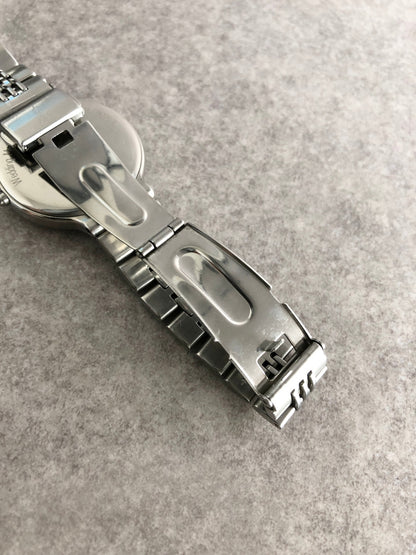 Yves Saint Laurent YSL Logo Watch Silver Vintage rshuab