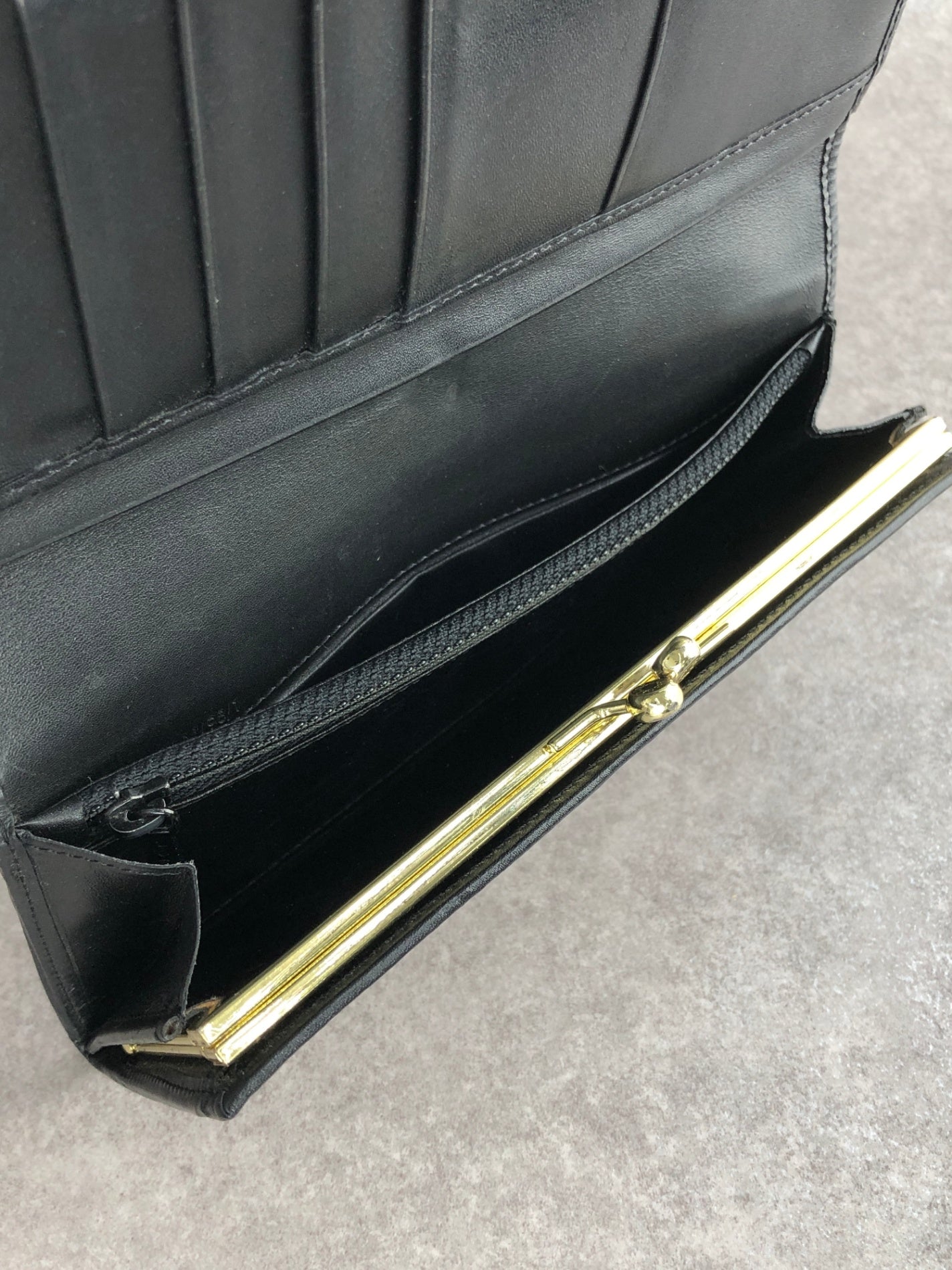CELINE Macadam Blason Long Wallet Black Vintage d3z87w