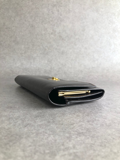 CELINE Gancini Long Wallet Black Vintage xfm7yd