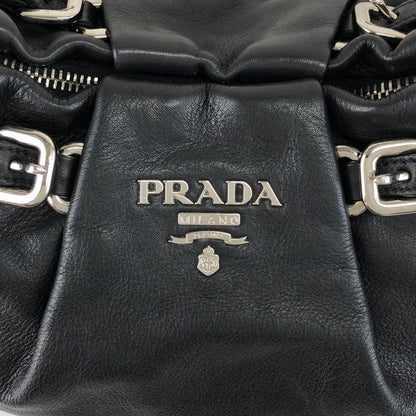 PRADA Logo Shoulder bag Black Vintage en8d2i