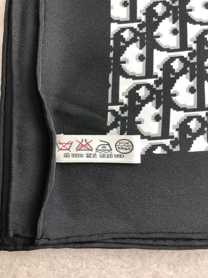 Christian Dior Trotter Silk Scarf Black Vintage 2mgxgg