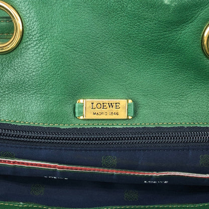 LOEWE Anagram Drawstring Shoulder bag Green Vintage 4p76em