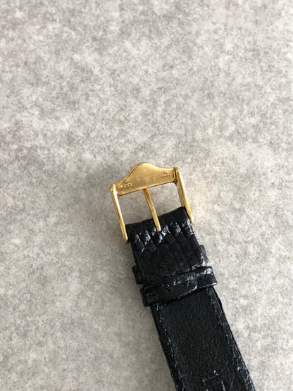 GUCCI Logo Quartz Watch Black Vintage yck25p