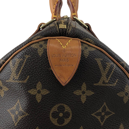 LOUIS VUITTON Monogram Handbag Boston bag Brown Vintage y2vg3b