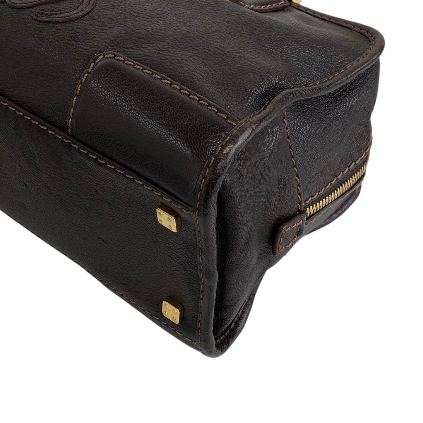 LOEWE Amazona28 Anagram Two-way Small Boston bag Shoulder bag Brown Vintage zey847