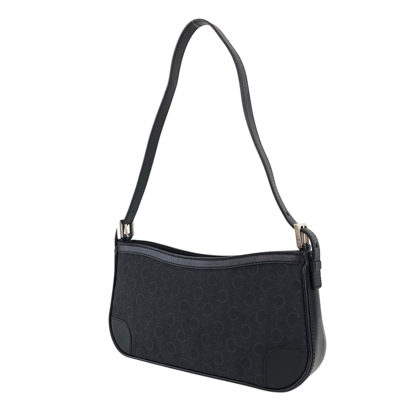 CELINE Macadam Shoulder bag Hobobag Black Vintage ddgif4
