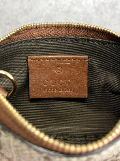 GUCCI GG Pattern Coin Purse Beige Vintage i52dbi
