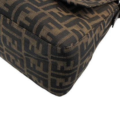 FENDI Zucca Logo Shoulder bag Brown Vintage df4sym