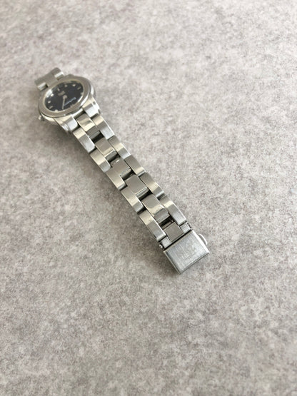 BURBERRY Logo Watch Silver 5421-H11411 Vintage 38ehpt