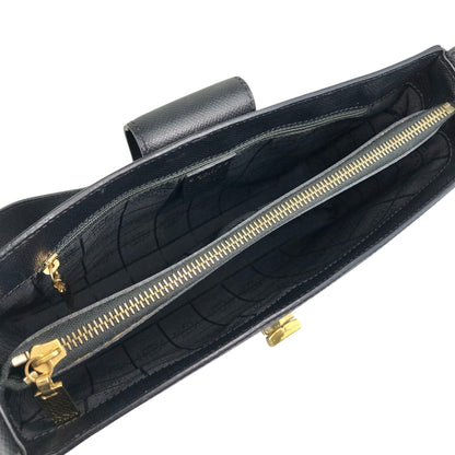 CELINE Turn Lock Shoulder bag Black Vintage 7mkcub