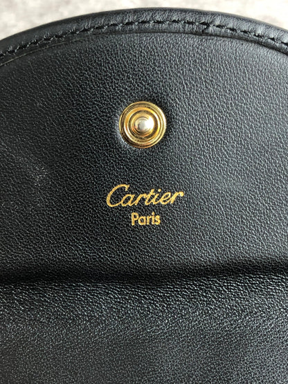 Cartier Coin Purse Black Vintage 3p6cxj