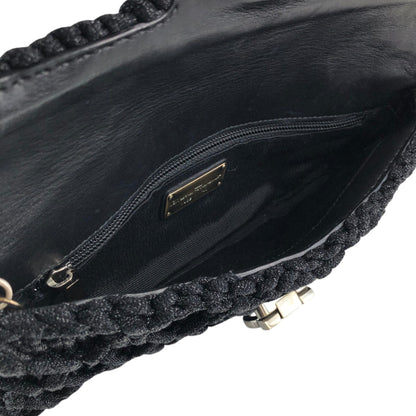 Salvatore Ferragamo Gancini Chain Shoulder bag Black Vintage phcpax