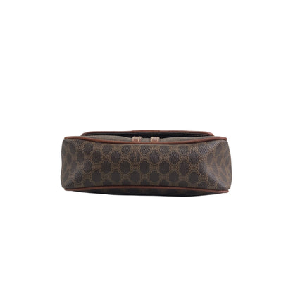 CELINE Macadam Blason Shoulder bag Brown Vintage 2d8taf
