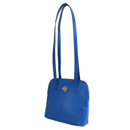 CELINE Toggle Clasp Shoulder bag Blue Vintage wbubna