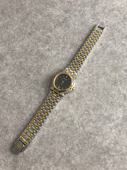 GUCCI GG Motif Watch Silver×Gold 9100L Vintage vgjnar