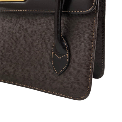 BURBERRY Logo Handbag Brown Vintage fpn5te