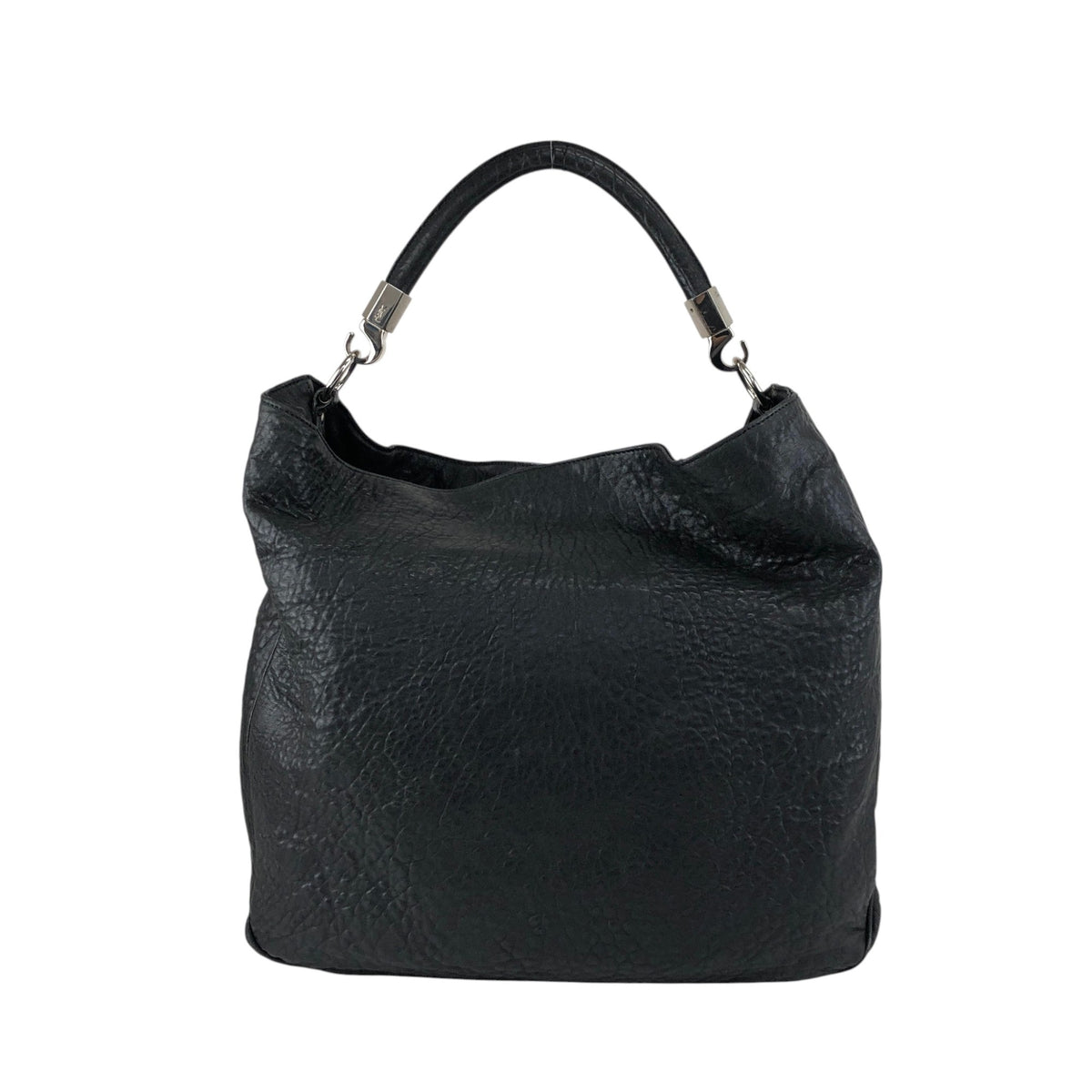 Yves Saint Laurent YSL Logo Shoulder bag Hobobag Black Vintage ib3ifn