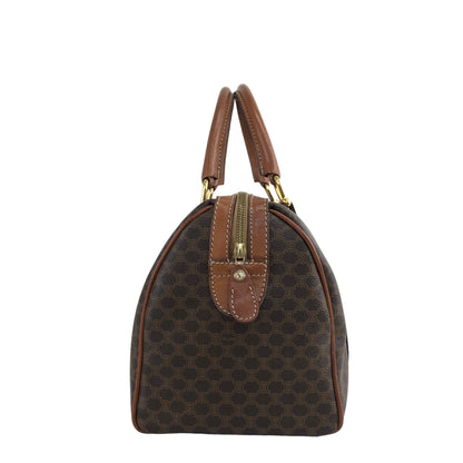 CELINE Macadam Blason Handbag Boston bag Brown Vintage w8k28k
