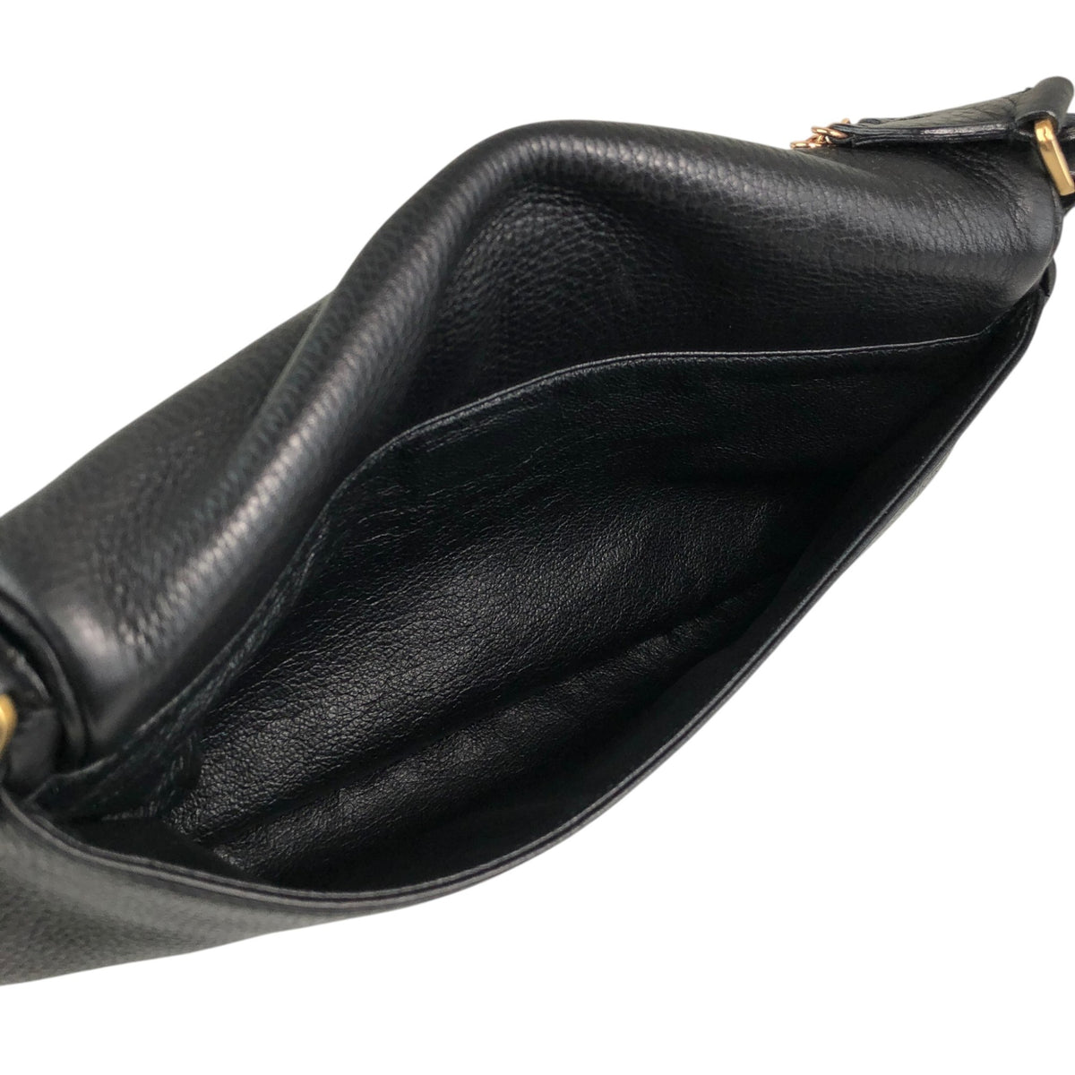 PRADA Turn Lock Shoulder bag Black Vintage atdszw
