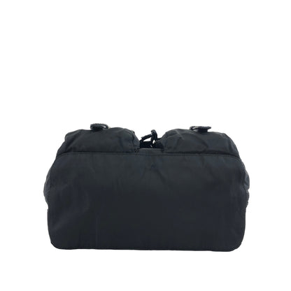PRADA Triangle Logo Front Buckle Nylon Backpack Black Vintage f87c8s