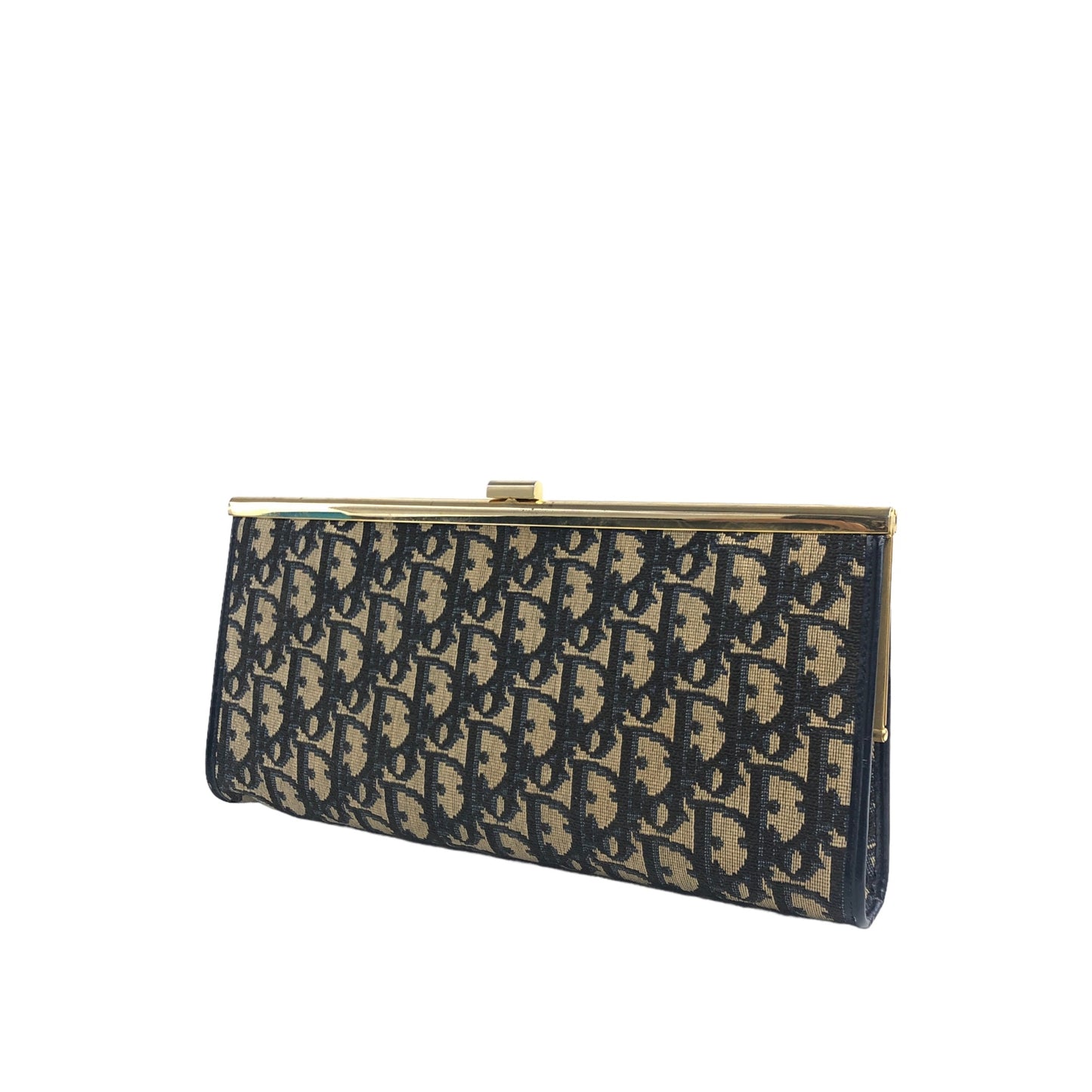 Christian Dior Jacquard Clutch bag Navy Vintage wirc44