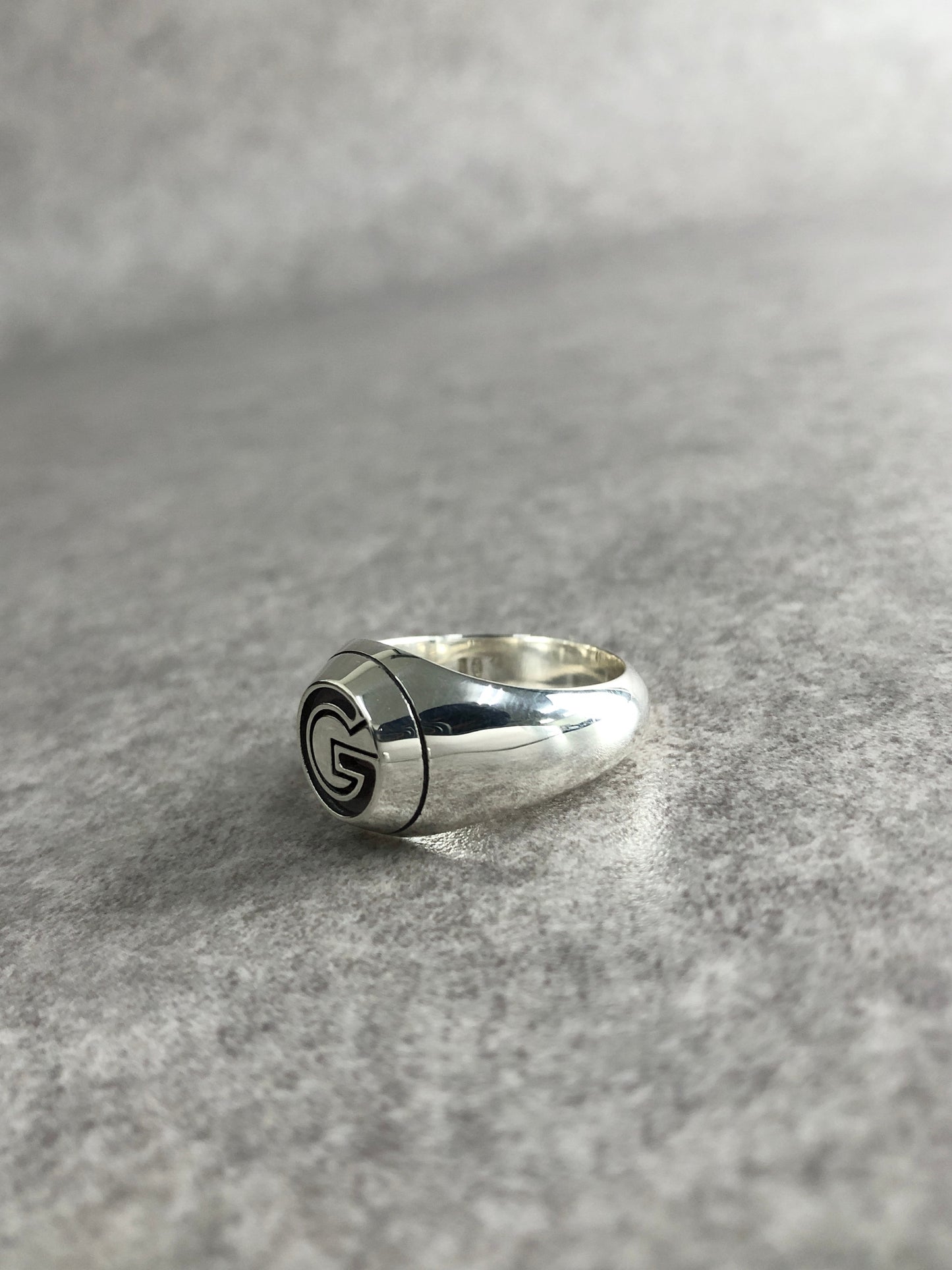 GUCCI G Motif SILVER925 Ring Silver Vintage giripw