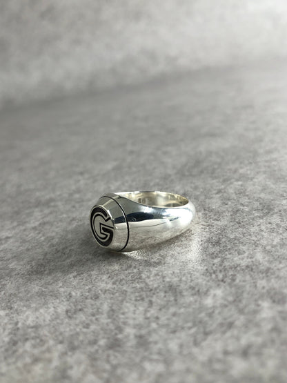GUCCI G Motif SILVER925 Ring Silver Vintage giripw
