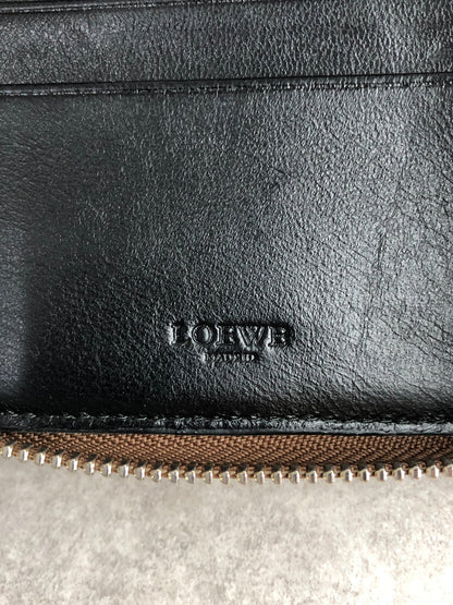 LOEWE Logo Embossed Folded Wallet Brown Vintage 8jjfbt
