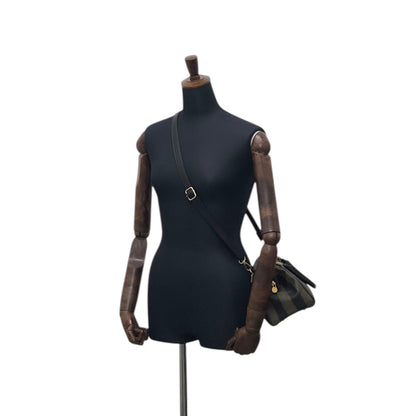 FENDI Logo Two-way Small Boston bag Shoulder bag Black Vintage 7hv23h