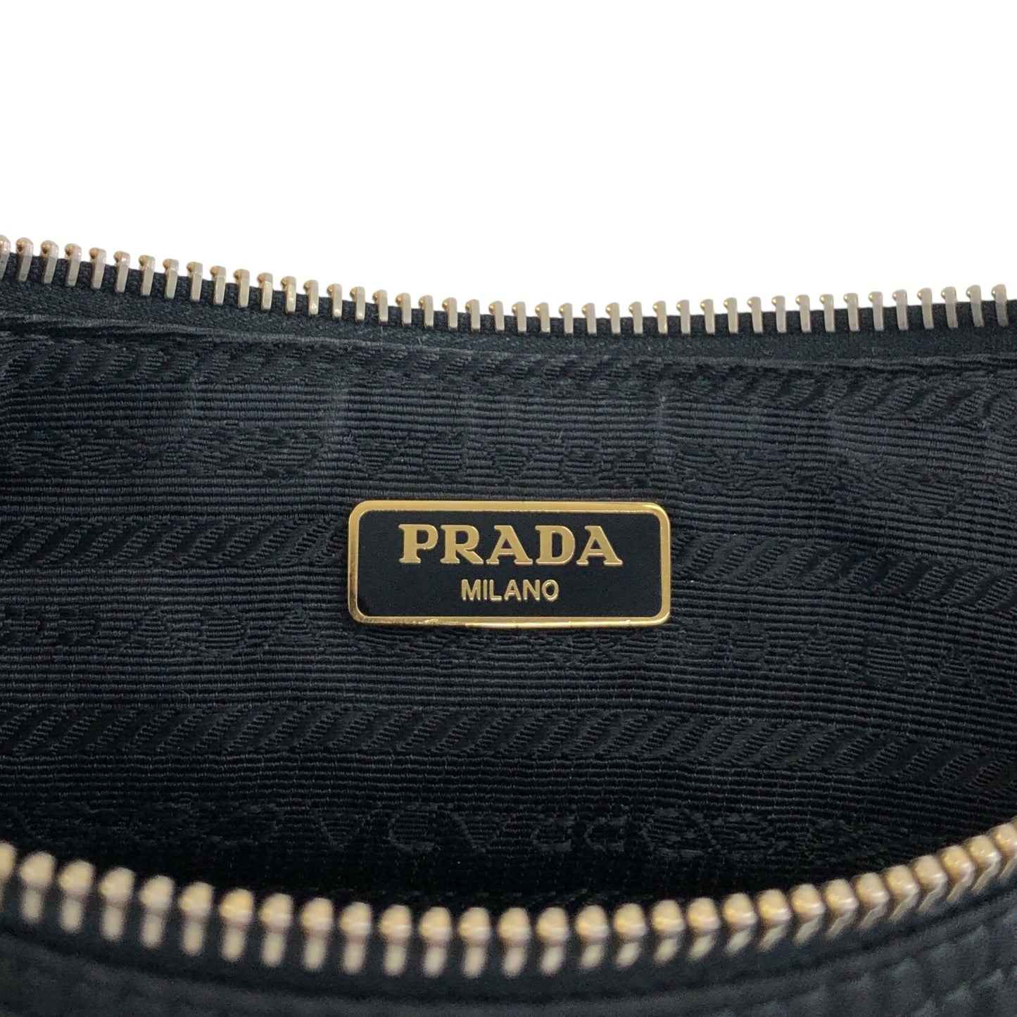 PRADA Logo Small Handbag Black Vintage 4kewfr