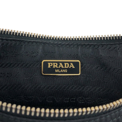 PRADA Logo Small Handbag Black Vintage 4kewfr
