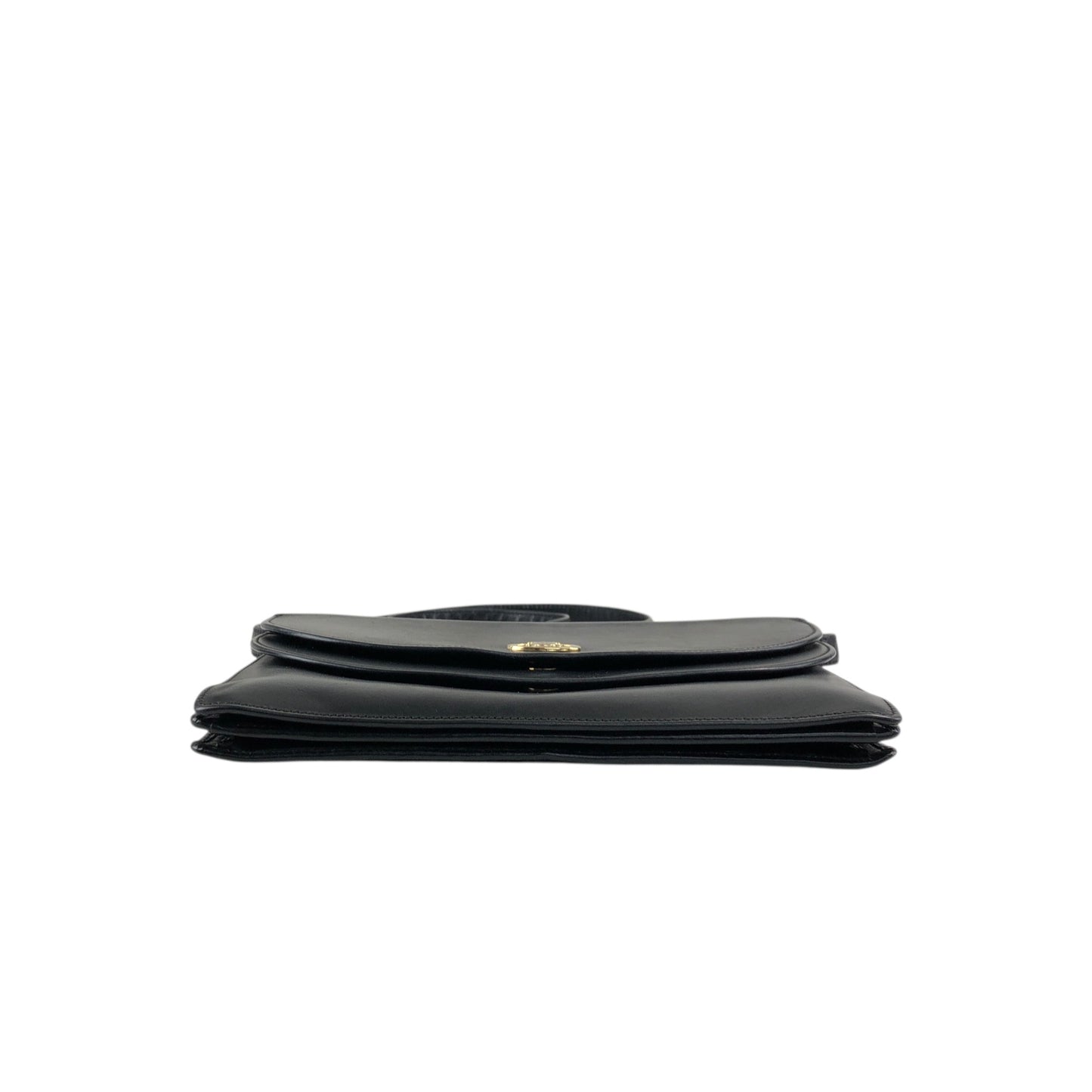 CELINE Blason Shoulder bag Black Vintage 3awaev