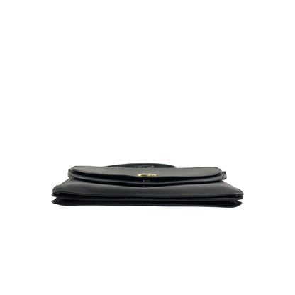 CELINE Blason Shoulder bag Black Vintage 3awaev