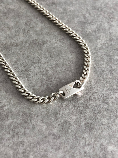 GUCCI Interlocking SILVER925 Necklace Silver Vintage xb5u2r