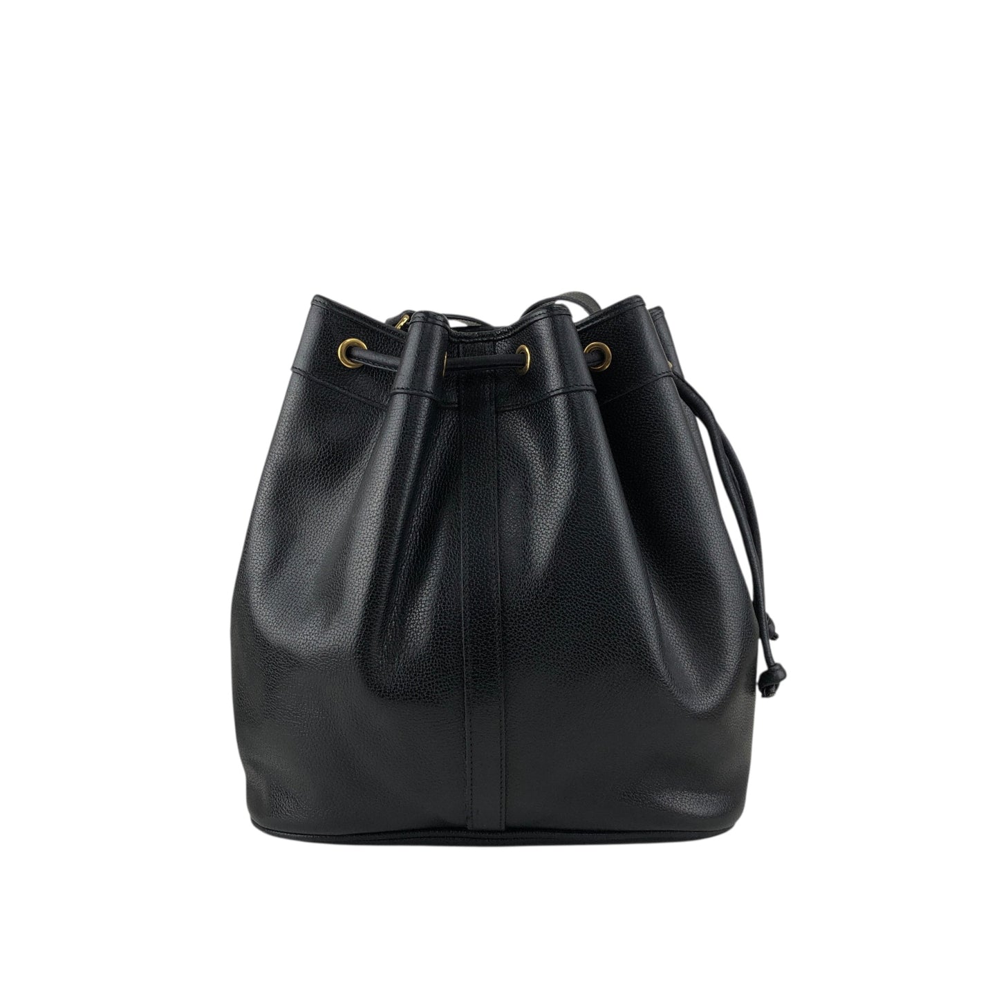 Yves Saint Laurent Drawstring Shoulder bag Black Vintage upwttg