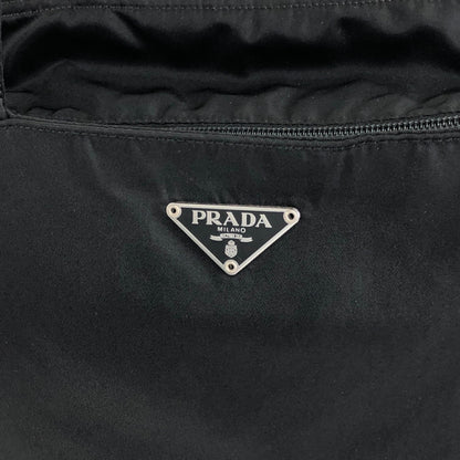 PRADA Tessuto Triangle Logo Handbag Totebag Black Vintage prni67