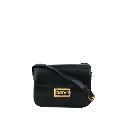 CELINE Horse Bit Shoulder bag Black Vintage jh7wiz