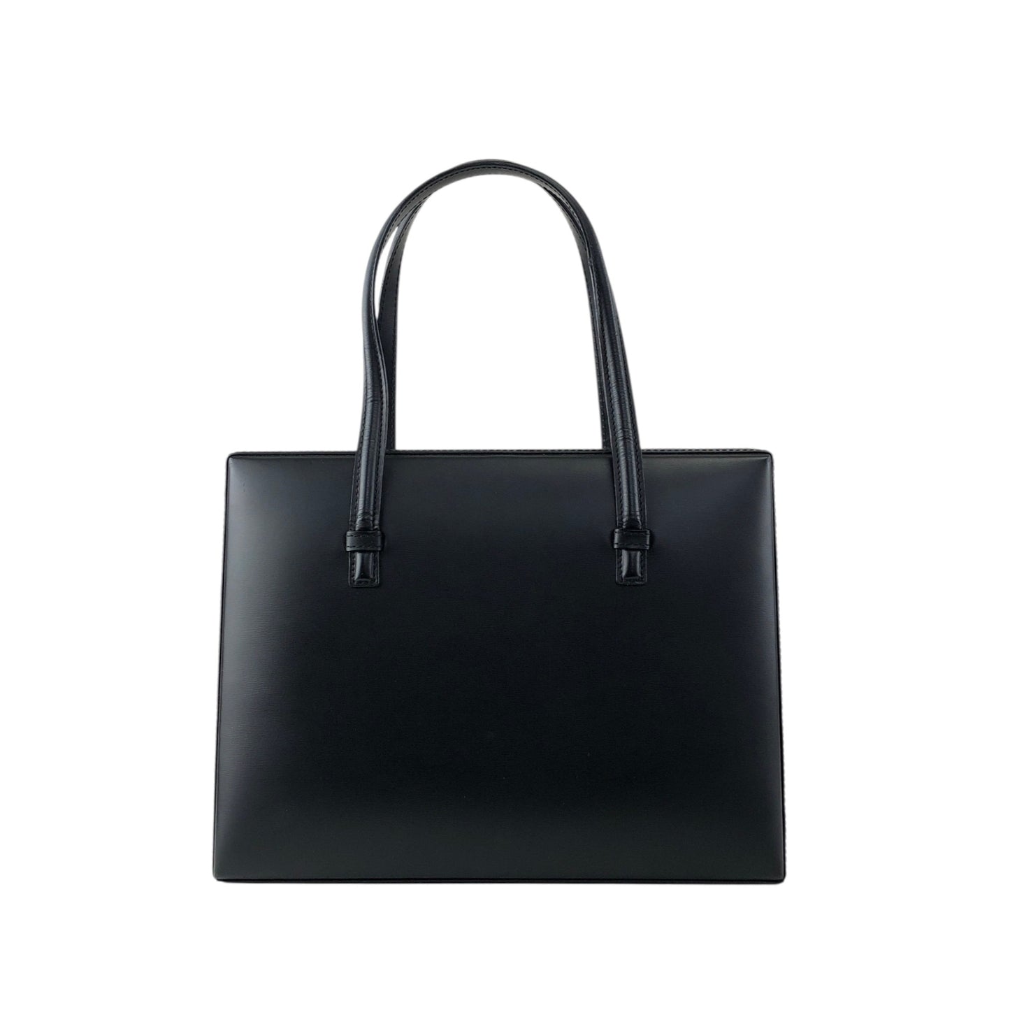 LOEWE Logo Embossed Handbag Black Vintage ru2436