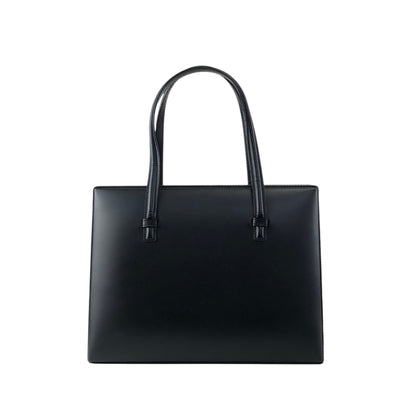 LOEWE Logo Embossed Handbag Black Vintage ru2436