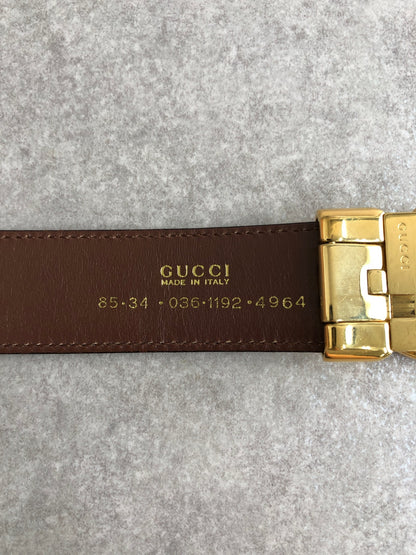 GUCCI GG Belt Black 036 1192 4964 Vintage u5arka