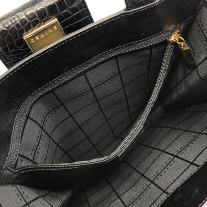 CELINE Logo Handbag Black Vintage ahdakj