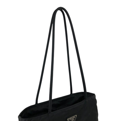 PRADA Tessuto Triangle Logo Totebag Black Vintage 26be6f