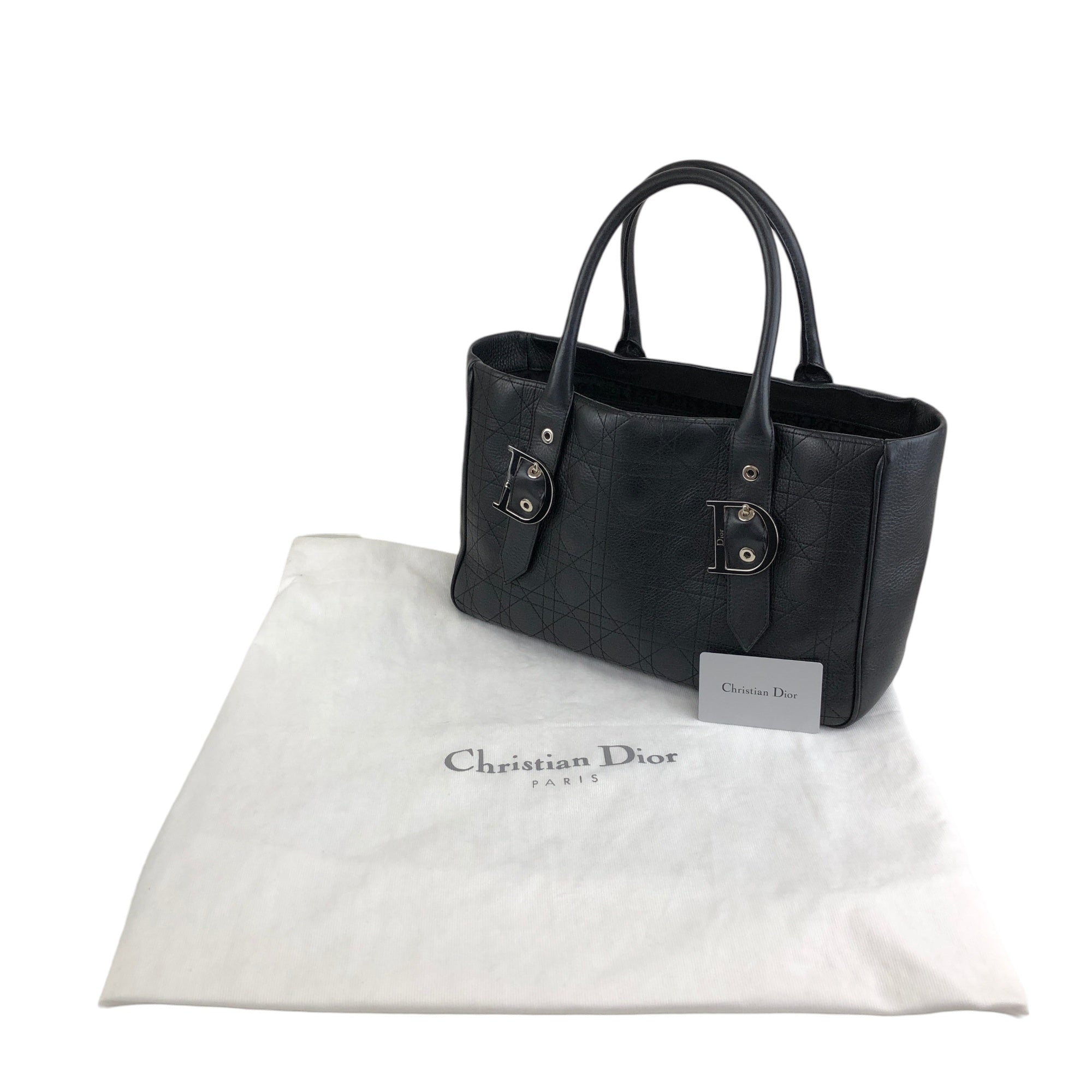 Christian Dior D Motif Totebag Black Vintage iiw373 – VintageShop solo