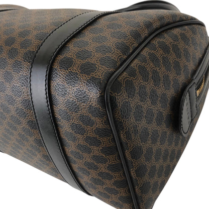 CELINE Macadam Two-way Handbag Shoulder bag Black Vintage ufhk7t
