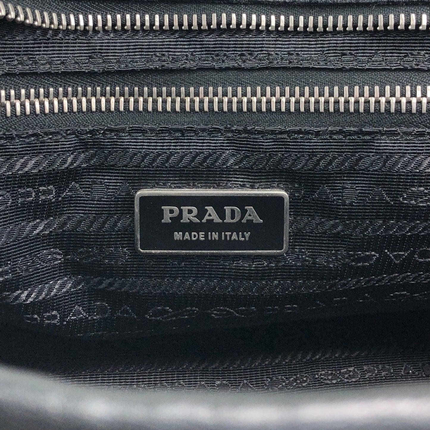 PRADA Logo Two-way Handbag Shoulder bag Black Vintage 2n4xpw