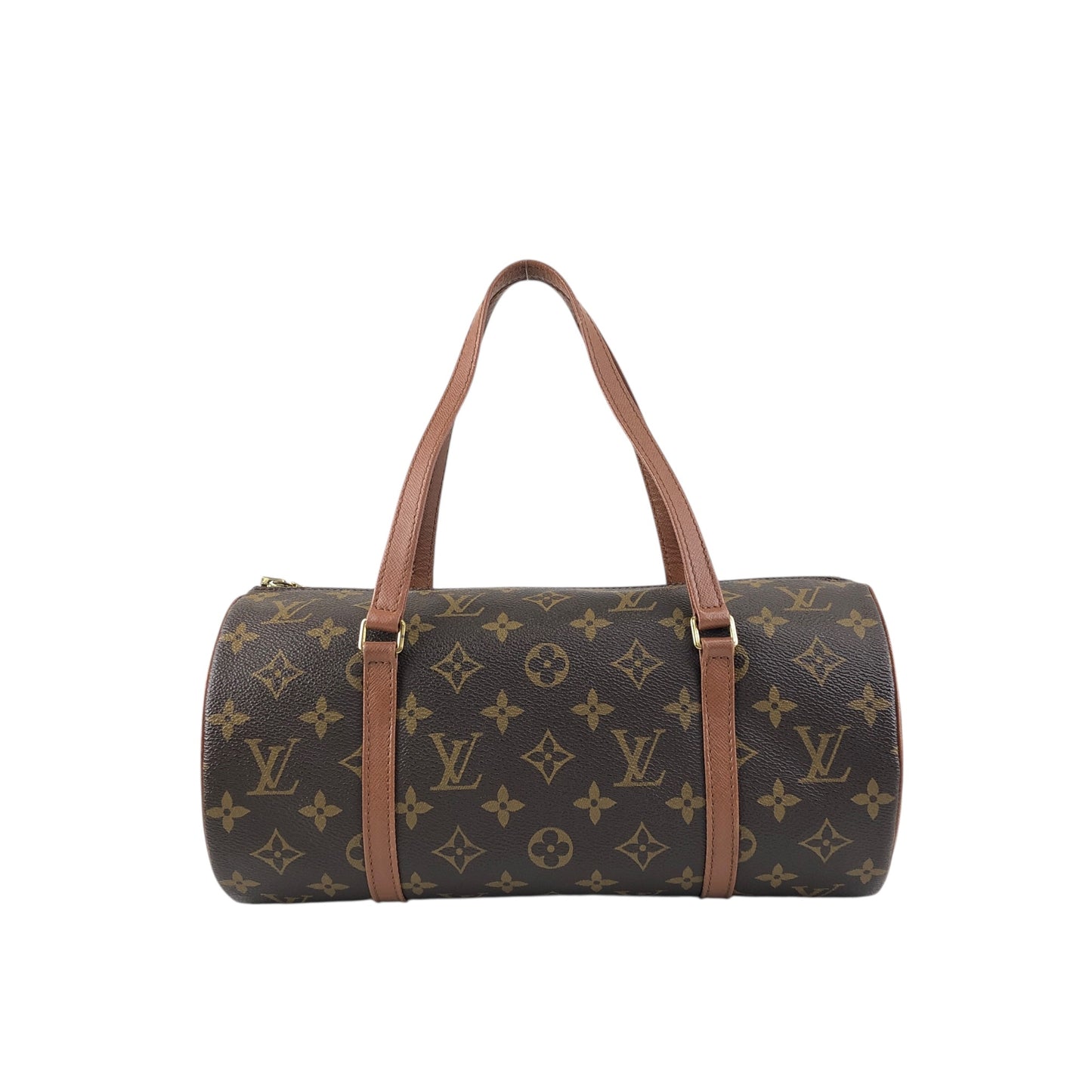LOUIS VUITTON Monogram Handbag Brown Vintage 4gch42