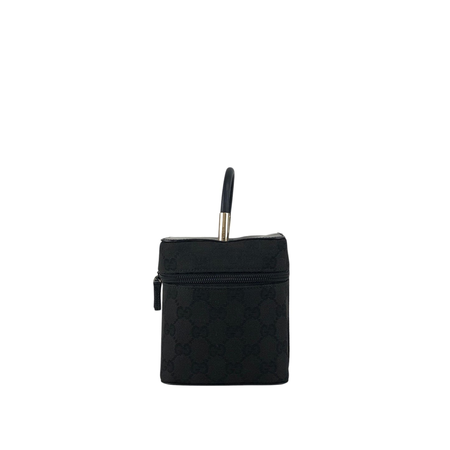GUCCI GG Canvas Handbag Vanity bag Black Vintage menarj